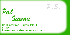 pal suman business card